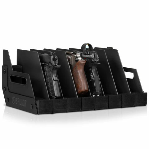 【Savior】8-SLOT PISTOL RACK(BK) ハンドガンラック8スロット 黒（RK-HAND-X8-BK）