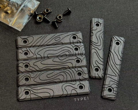 【ADVANTAGE】CONTOUR LINE MLOK COVER TYPE1 等高線M-Lok レイルカバー 7枚セット（AD-CL-MLOK-COVER-T1）