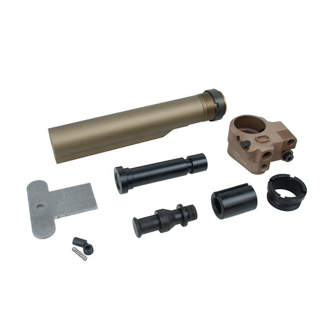 【BJ Tac】LT SYTLE Folding Stock Adapter DE (MWS) マルイM4 MWS専用LT SYTLE フォールディング ストック アダプター デザートカラー（BJ-MWS-4102）