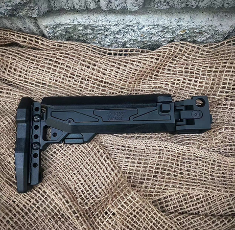 【GBL】KP style Aluminum Stock for Marui AKM GBB マルイAKM対応KPYK CRC5002スタイル サイドスイングストック 黒（GBL-KYKS-MWS）