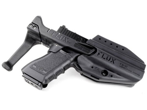 【HM】Flowing Brace Stock For GBB Glock 17/19 ( BK ) FLUX BRACE タイプ グロック用ストック＆ホルスター セット（HM129-BK）