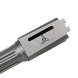 【RGW】SIG SAUER M18 GBB KI THREADED BARREL - Grey(14MM CCW, ALUMINUM) SIG AIR GBB P320 M17専用 KI VELOCITYタイプ スレッドアウターバレル 14mm逆ネジ グレー（RGW-BR-004-GY）