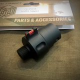 【TTI Airsoft】AAP01 CNC Silencer Adapter Kit -BK(14mm CCW) AAP01アサシン対応 CNCサイレンサーアダプターキット（14mm 逆ネジ）黒（TTI-P0018）