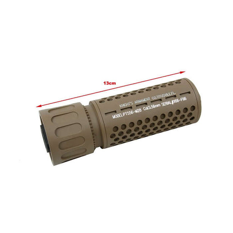 【5KU】KAC 556 QDC CQB Airsoft Suppressor ( Tan )タイプ サプレッサー ショート TAN 14mm逆ネジ （5KU-204-T）