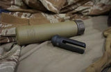 【5KU】SOCOM556-RC Silencer ( Tan ) SF SOCOM556-RC タイプ サイレンサー & ハイダー (14mm逆ネジ) （トレーサー内蔵可能）デザートカラー（5KU-215-T）