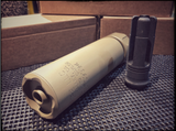 【5KU】SOCOM556-MINI2 Silencer -14MM ( Tan ) MINI2タイプ サプレッサー＆ハイダー (14mm逆ネジ)Tan（5KU-243-T）