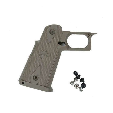 【5KU 】STI Style Nylon Grip for TM Hi-Capa ( DE )「5KU製 STI タイプ ハイキャパ用 ナイロングリップ （デザートカラー）」（5KU-470-DE）