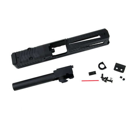 【5KU】Slide For Marui G17 GBB Pistol ( Black )　5KU 製STATEMENT Defense Overbiteスタイル スライドセット (東京マルイ G17 Gen.3対応)（JI-098）