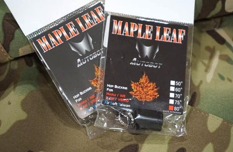 【MAPLE LEAF】AUTOBOT GBB Hop Up BUCKING Rubber 80° （Black）（DIAMOND veb.）「メープルリーフ 硬度80°オートボット バッキング ホップラバー＆C クリップ（ブラック）」（ML-TH06A80）