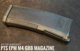 【PTS】EPM M4 Magazine (GBB) - Black　 KWA/KSC M4 用 EPM 38連マガジン 黒（PT101450307）