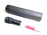 【RGW】Sandman-MIL Style Dummy Silencer ( S-BK 14mm CCW ) Sandman-S QDサプレッサー＆ハイダーセット 14mm逆ネジ 黒（RGW-SI-33-S-BK）