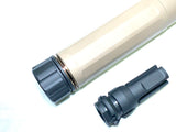 【RGW】Sandman-MIL Style Dummy Silencer ( S-DE 14mm CCW ) Sandman-S QDサプレッサー＆ハイダーセット 14mm逆ネジ DE（RGW-SI-33-S-DE）