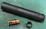 【RGW】Obsidian 9MM MP5 14mm CCW Dummy Silencer MP5対応サプレッサー 14mm 逆ネジ 黒（RGW-SI-01-9M-MP5）