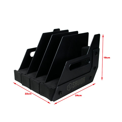 【Savior】4-SLOT PISTOL RACK(BK) ハンドガンラック4スロット 黒(RK-HD-XFOUR-BK)